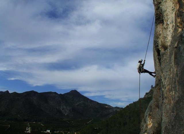 rappel en las paredes